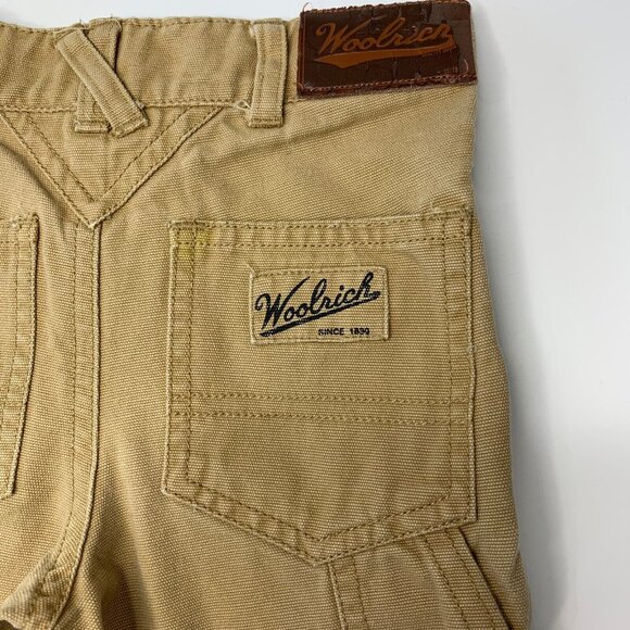 Woolrich Carpenter Pants Baby Size 12M Adjustable Waist Pockets Cotton Beige - Picture 3 of 8